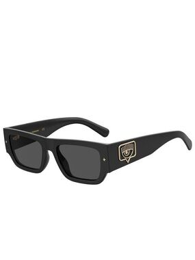 Chiara Ferragni 53mm Black Rectangle Sunglasses Euro Chic Minimalist It Girl